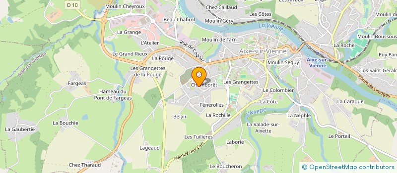 localisation de l'entreprise SCI CHEYRIM à AIXE-SUR-VIENNE