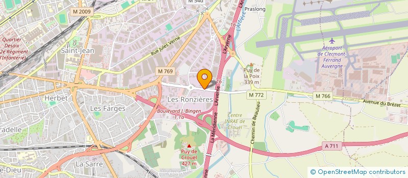 localisation de l'entreprise SCI CHIC CHOC  CLERMONT-FERRAND