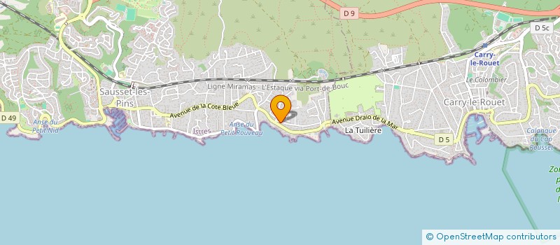 localisation de l'entreprise SCI CHICAGO  SAUSSET-LES-PINS