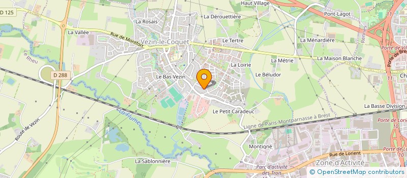 localisation de l'entreprise SCI CHICHERY-BRIAND  VEZIN-LE-COQUET