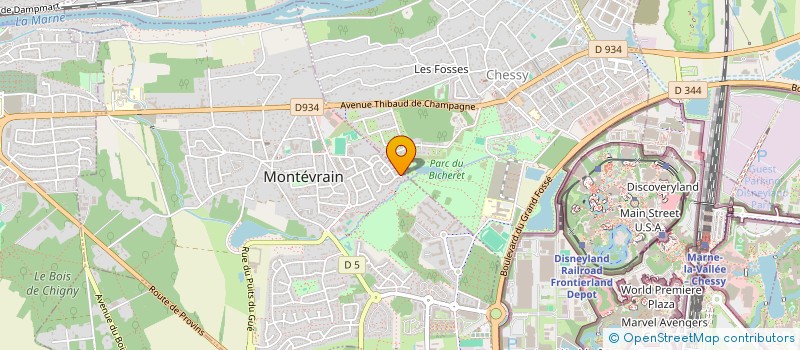 localisation de l'entreprise SCI CHIEN ET CHAT  MONTEVRAIN