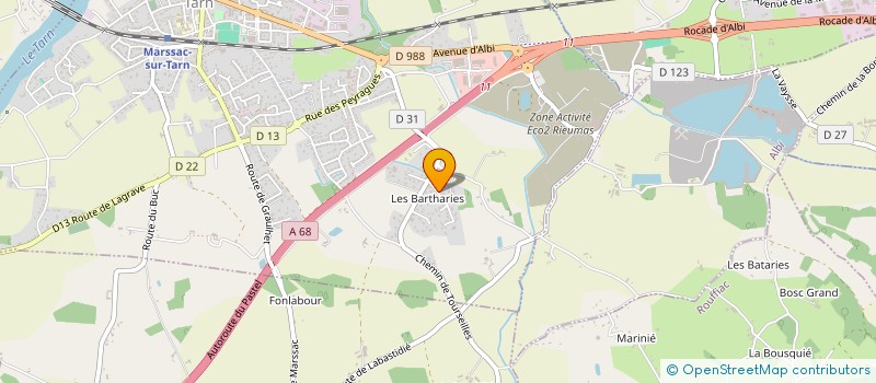 localisation de l'entreprise SCI CHIPOUX à MARSSAC-SUR-TARN