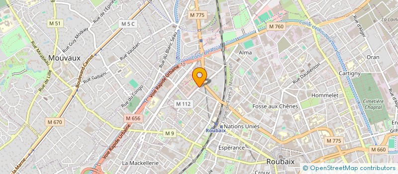 localisation de l'entreprise SCI CHIVER  ROUBAIX