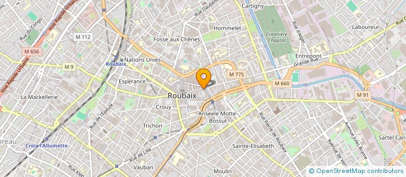 localisation de l'entreprise SCI CHK  ROUBAIX