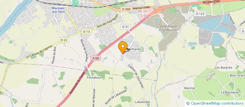 localisation de l'entreprise SCI CHLODA à MARSSAC-SUR-TARN