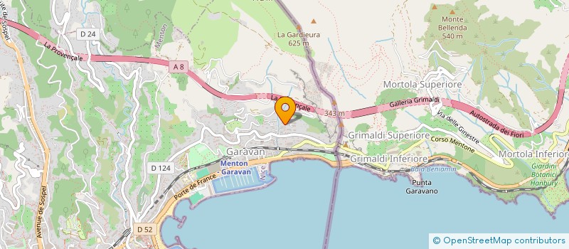 localisation de l'entreprise SCI CHLOE à MENTON
