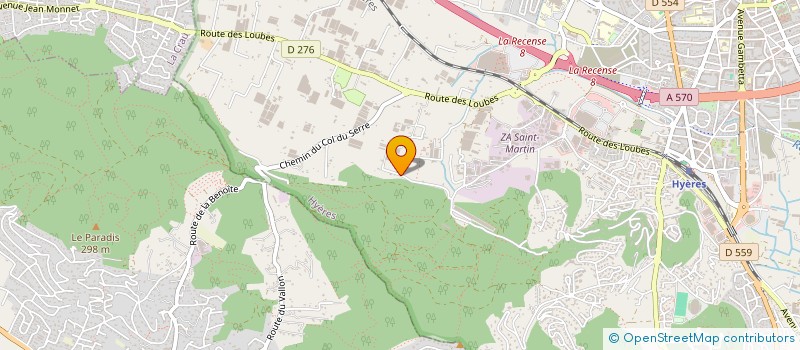 localisation de l'entreprise SCI CHLOROPHYLLE  HYERES
