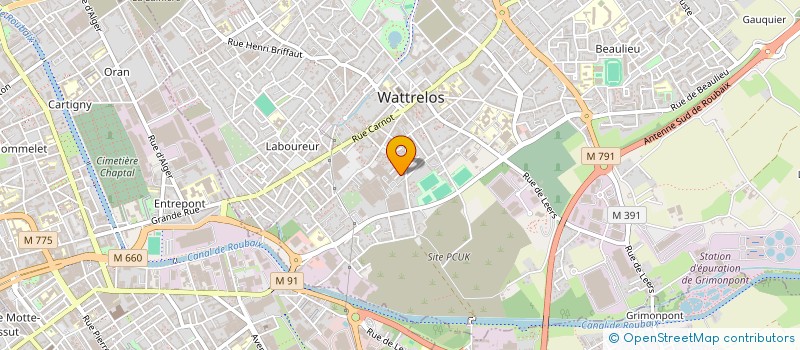 localisation de l'entreprise SCI CHML  WATTRELOS