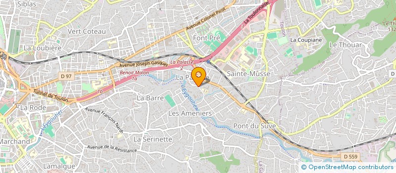 localisation de l'entreprise SCI CHNL  TOULON