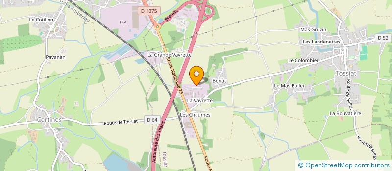 localisation de l'entreprise SCI CHOCOLAB  TOSSIAT