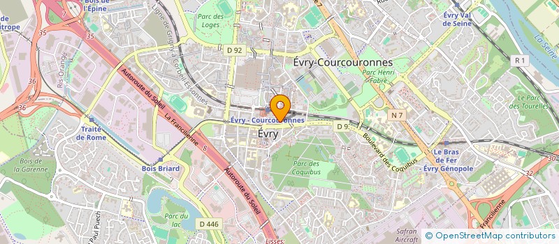 localisation de l'entreprise SCI CHOCOLAT à EVRY-COURCOURONNES