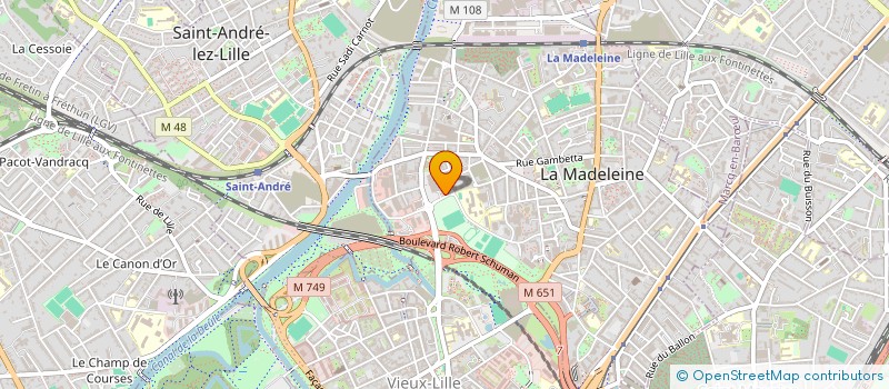 localisation de l'entreprise SCI CHOCOLATINE à LA MADELEINE