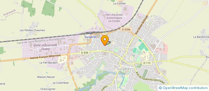 localisation de l'entreprise SCI CHOGNOT-PEUTAT  SURGERES