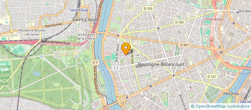 localisation de l'entreprise SCI CHOISYMO à BOULOGNE-BILLANCOURT