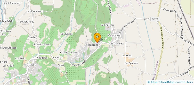 localisation de l'entreprise SCI CHOMETTE  MERCUROL-VEAUNES