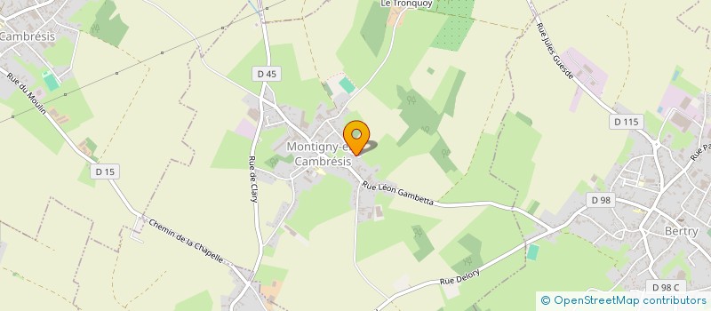 localisation de l'entreprise SCI CHOPIN LALISSE à MONTIGNY-EN-CAMBRESIS