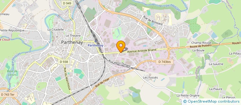 localisation de l'entreprise SCI CHOTI  PARTHENAY