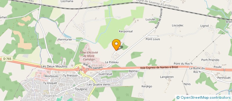 localisation de l'entreprise SCI CHOULOU  PLOEREN