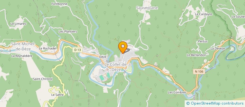 localisation de l'entreprise SCI CHOUMAJEFF  LE COLLET-DE-DEZE