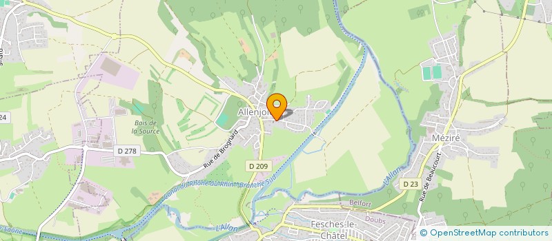 localisation de l'entreprise SCI CHOUPITO  ALLENJOIE