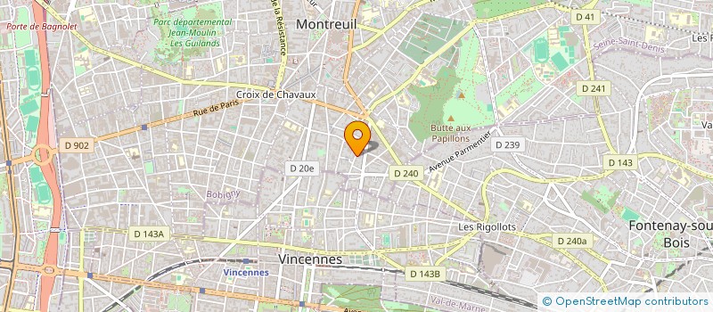 localisation de l'entreprise SCI CHOUPS à MONTREUIL