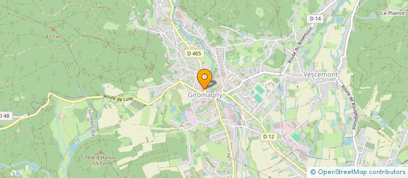 localisation de l'entreprise SCI CHRIMA à GIROMAGNY