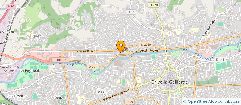 localisation de l'entreprise SCI CHRIS  BRIVE-LA-GAILLARDE