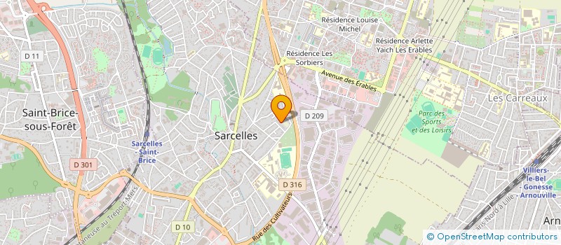 localisation de l'entreprise SCI CHRIS à SARCELLES