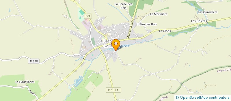 localisation de l'entreprise SCI CHRISHER à LA BAZOCHE-GOUET