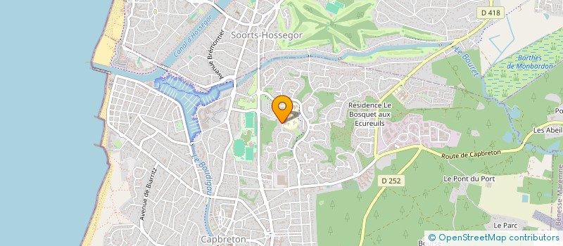 localisation de l'entreprise SCI CHRISLAU à CAPBRETON