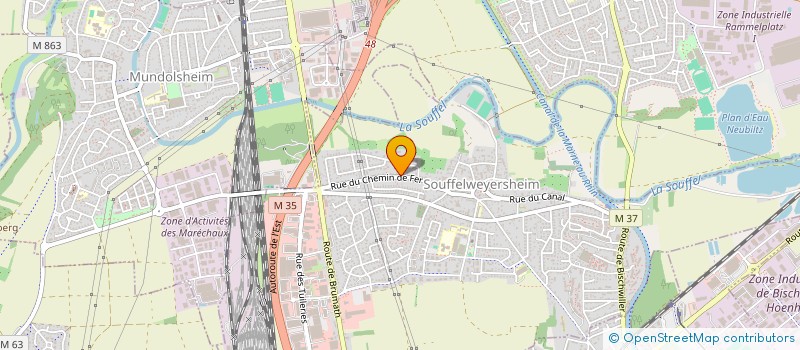 localisation de l'entreprise SCI CHRISLI  SOUFFELWEYERSHEIM