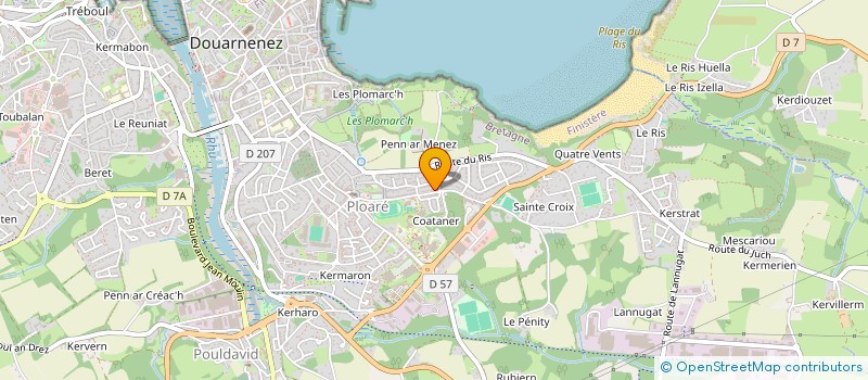 localisation de l'entreprise SCI CHRISOLENE  DOUARNENEZ