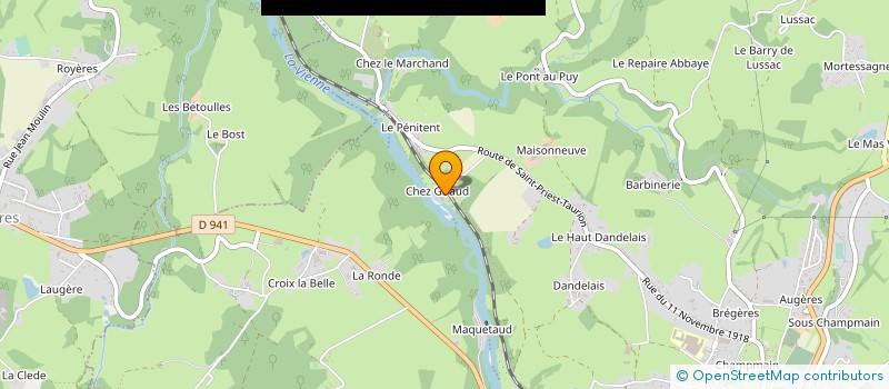 localisation de l'entreprise SCI CHRISSARLENE à SAINT-LEONARD-DE-NOBLAT