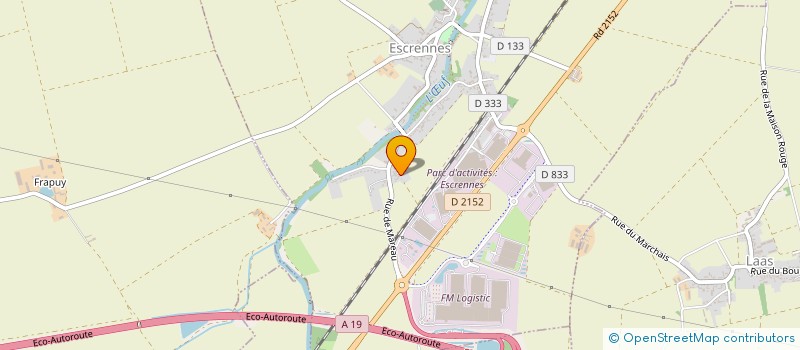 localisation de l'entreprise SCI CHRISSTEF à ESCRENNES