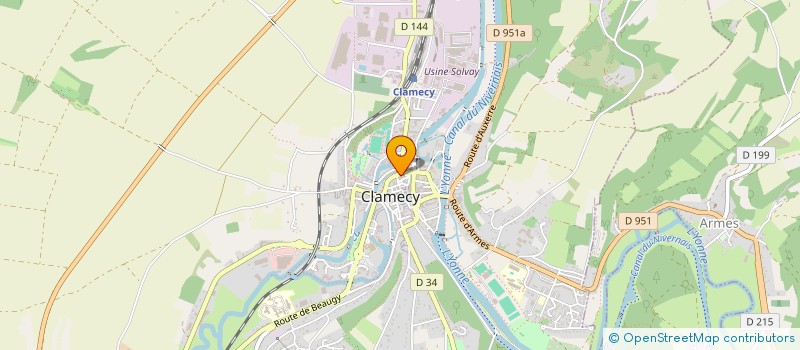 localisation de l'entreprise SCI CHRISSYL à CLAMECY