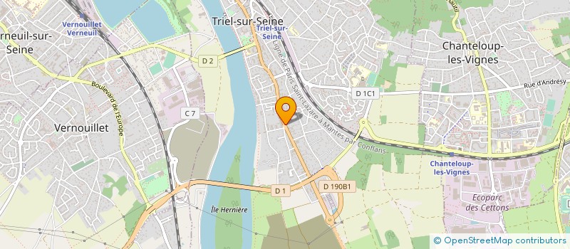 localisation de l'entreprise SCI CHRISTAL  TRIEL-SUR-SEINE