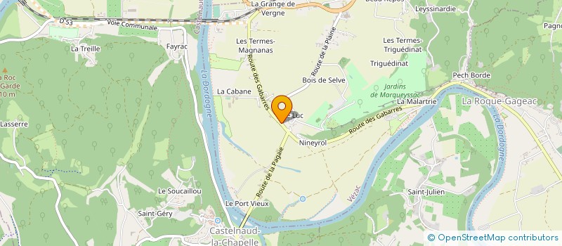 localisation de l'entreprise SCI CHRISTAL à VEZAC