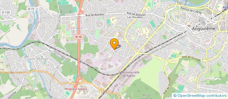 localisation de l'entreprise SCI CHRISTAL à ANGOULEME