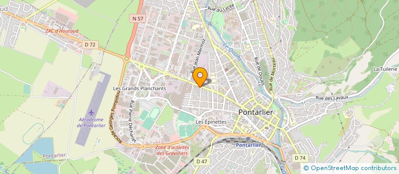 localisation de l'entreprise SCI CHRISTELLE PHILIPPE BOLLE  PONTARLIER