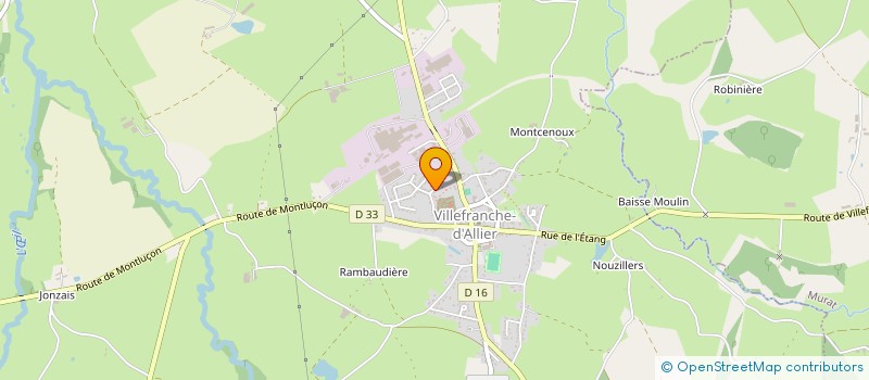 localisation de l'entreprise SCI CHRISTIAN ET LAURENCE CHAMPIGNY  VILLEFRANCHE-D'ALLIER