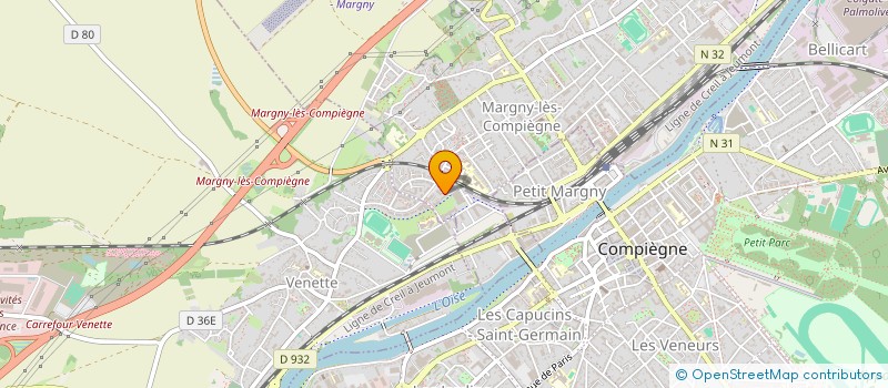 localisation de l'entreprise SCI CHRISTINE FABRICE FREDERIC  MARGNY LES COMPIEGNE