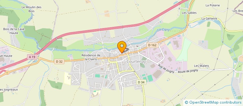 localisation de l'entreprise SCI CHRISTOPHE à COURTENAY