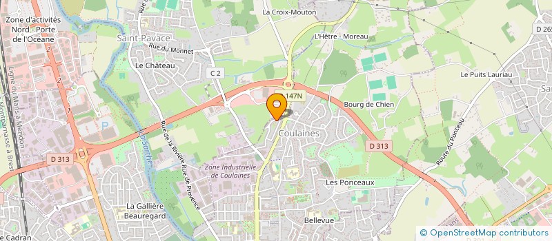 localisation de l'entreprise SCI CHRISVAL  COULAINES