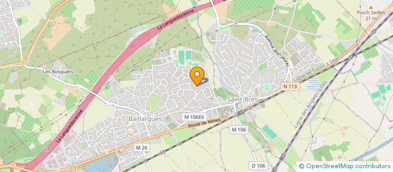 localisation de l'entreprise SCI CHRISYL à BAILLARGUES