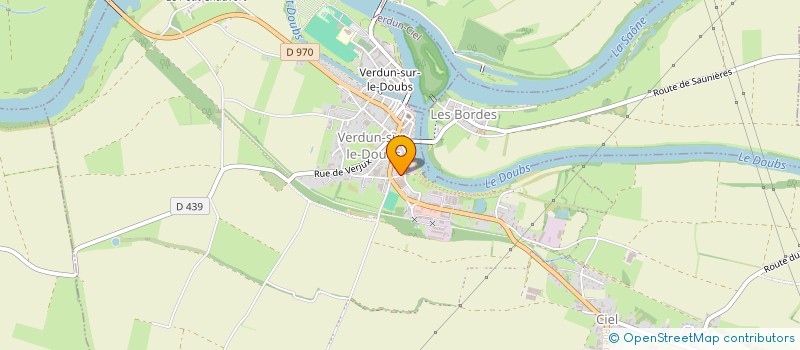 localisation de l'entreprise SCI CHROM à VERDUN-SUR-LE-DOUBS