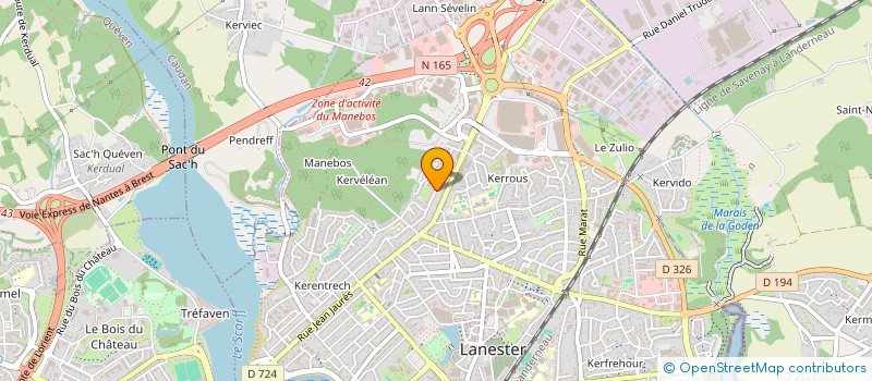 localisation de l'entreprise SCI CIE FINANCIERE DE BRETAGNE  LANESTER