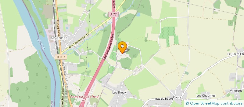 localisation de l'entreprise SCI CIMA à COSNE-COURS-SUR-LOIRE