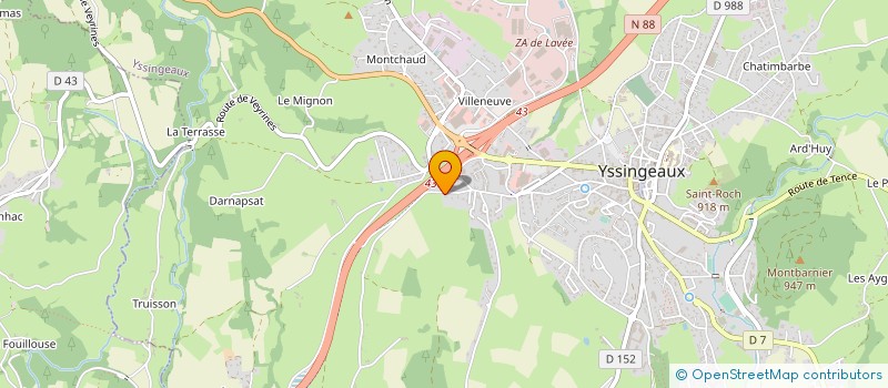 localisation de l'entreprise SCI CIMIRE  YSSINGEAUX