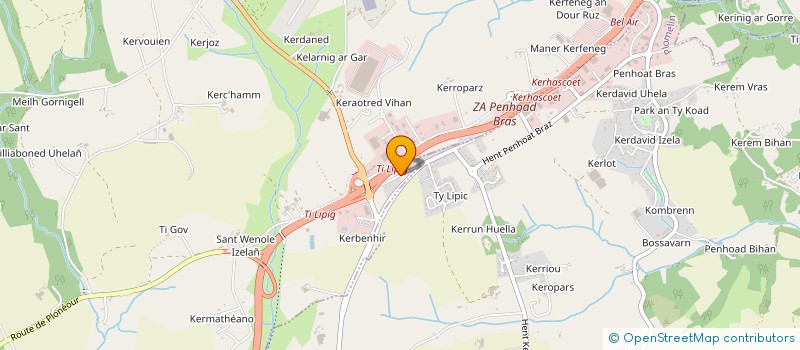 localisation de l'entreprise SCI CIMREHTORP  PLUGUFFAN