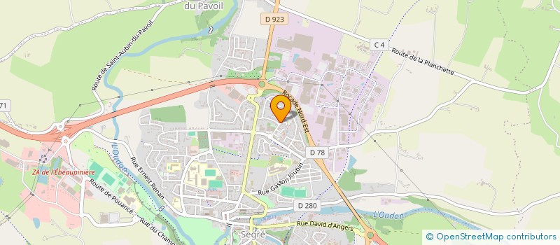 localisation de l'entreprise SCI CIMS à SEGRE-EN-ANJOU BLEU